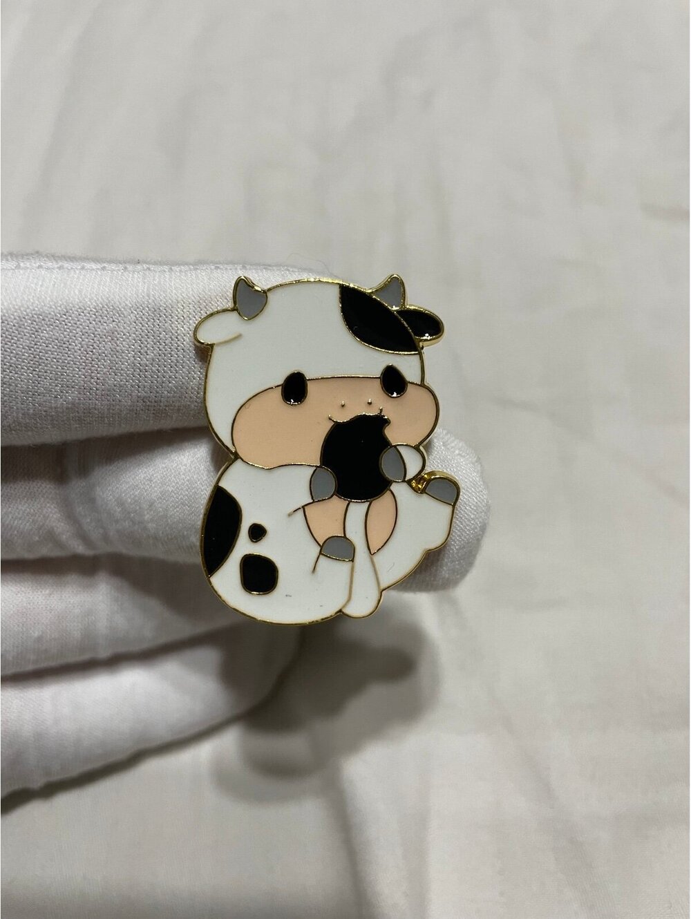 Cute cow enamel pin brooch anime cartoon